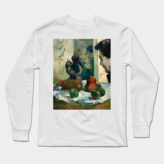 Still Life with Profile of Laval by Paul Gauguin Long Sleeve T-Shirt by Classic Art Stall